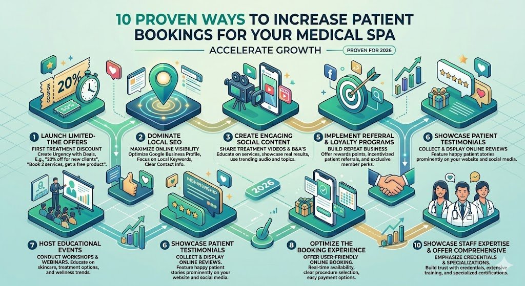 10 Proven Ways to Increase Patient Bookings for Your Medical Spa